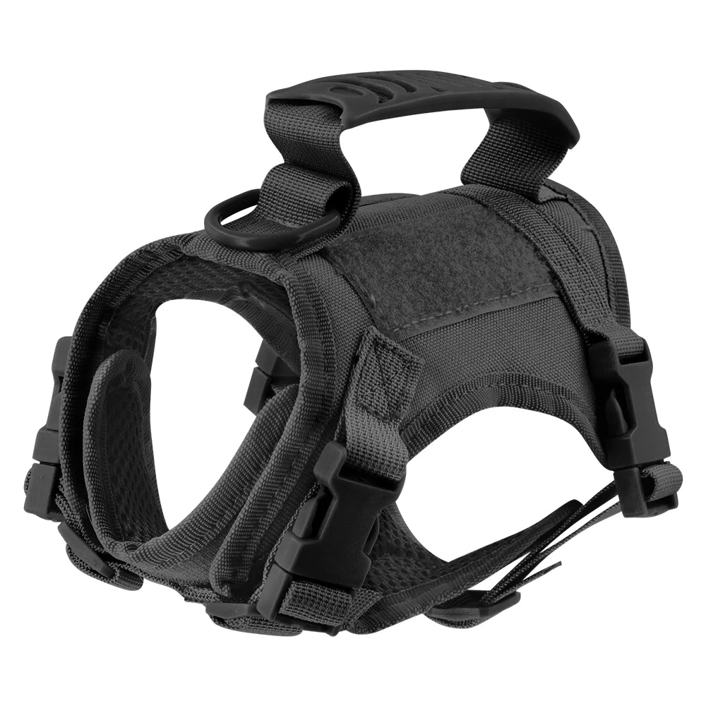 Tactical Cat Harness and Leash Set For Walking Escape Proof Pet Vest Harness Soft Mesh With Control Handle For Cats Small Dogs