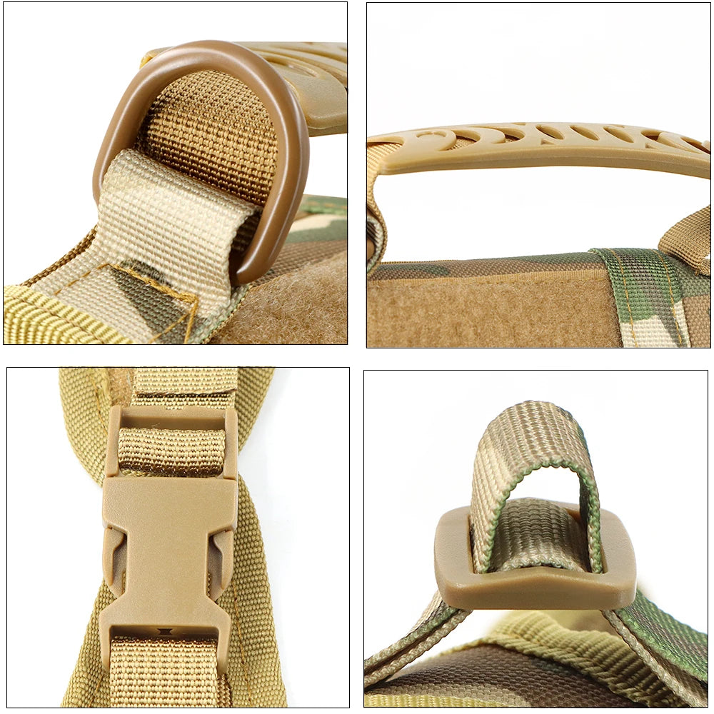 Tactical Cat Harness and Leash Set For Walking Escape Proof Pet Vest Harness Soft Mesh With Control Handle For Cats Small Dogs