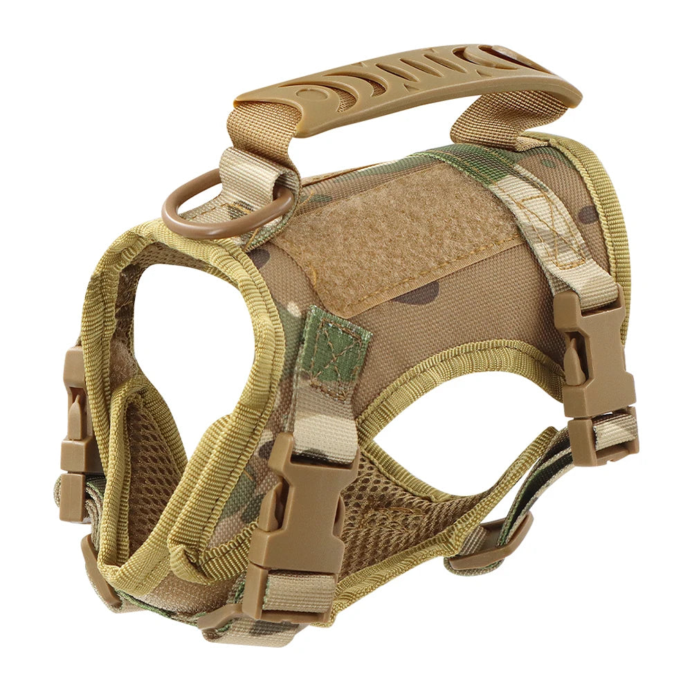 Tactical Cat Harness and Leash Set For Walking Escape Proof Pet Vest Harness Soft Mesh With Control Handle For Cats Small Dogs