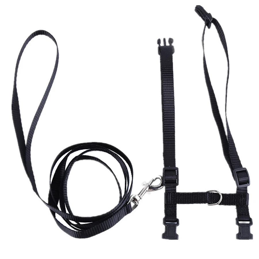 Cat Harness Leash, H-Style Escape-Proof Vest with Adjustable Straps, Nylon Harness for Safe & Comfortable Walking
