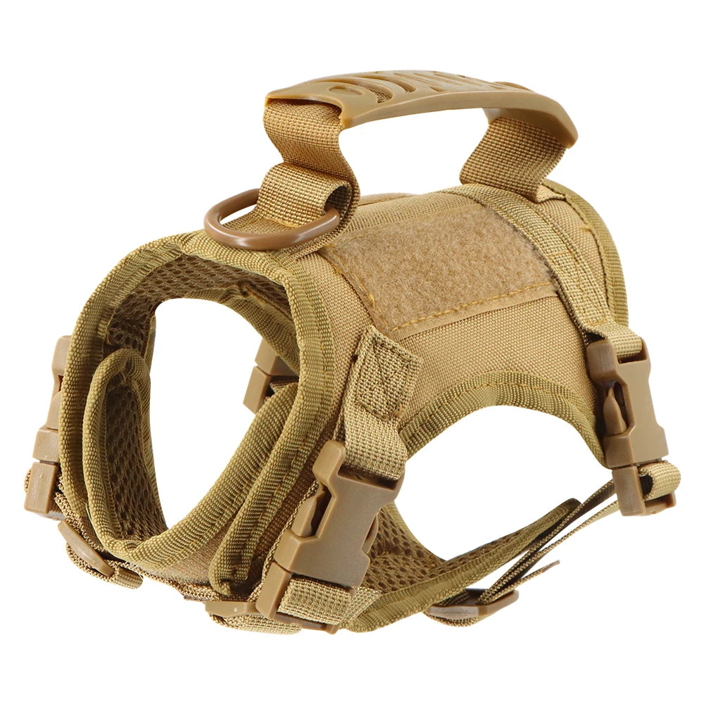 Tactical Cat Harness and Leash Set For Walking Escape Proof Pet Vest Harness Soft Mesh With Control Handle For Cats Small Dogs