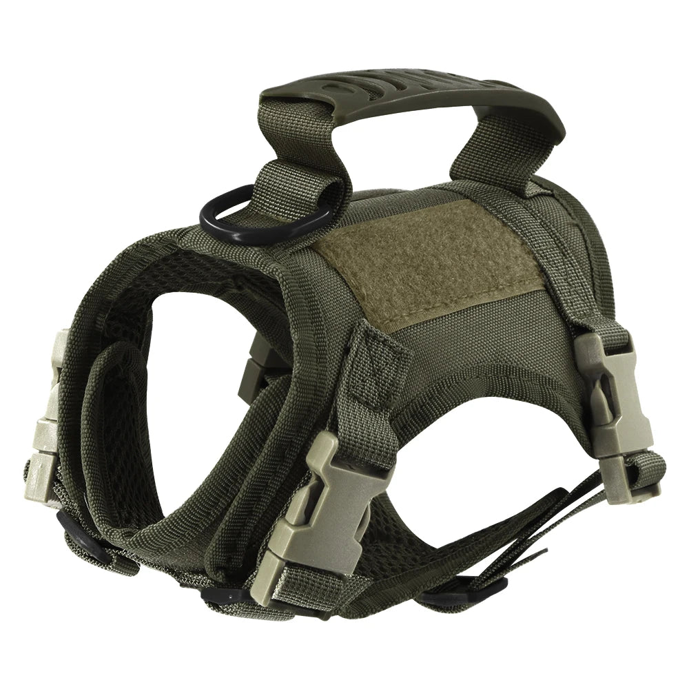 Tactical Cat Harness and Leash Set For Walking Escape Proof Pet Vest Harness Soft Mesh With Control Handle For Cats Small Dogs