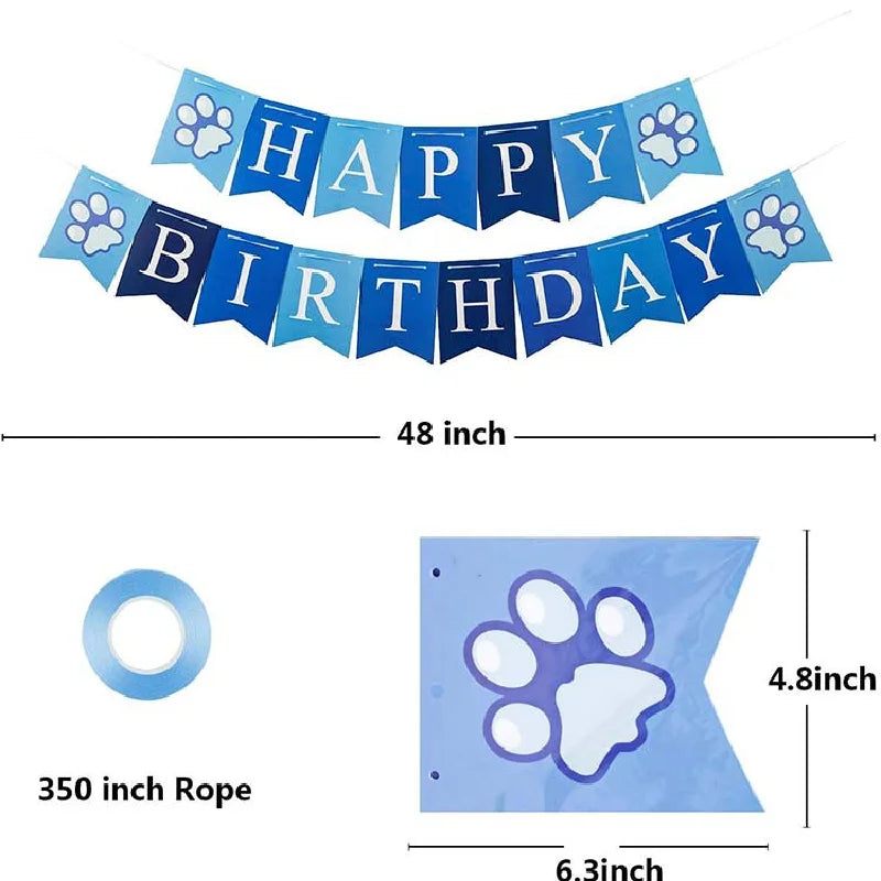 Pet Birthday Party Set Balloon Bandana Hat Bowtie Slogan Supplies for Celebrating Dog Products Supplies All for Pets Cats Party