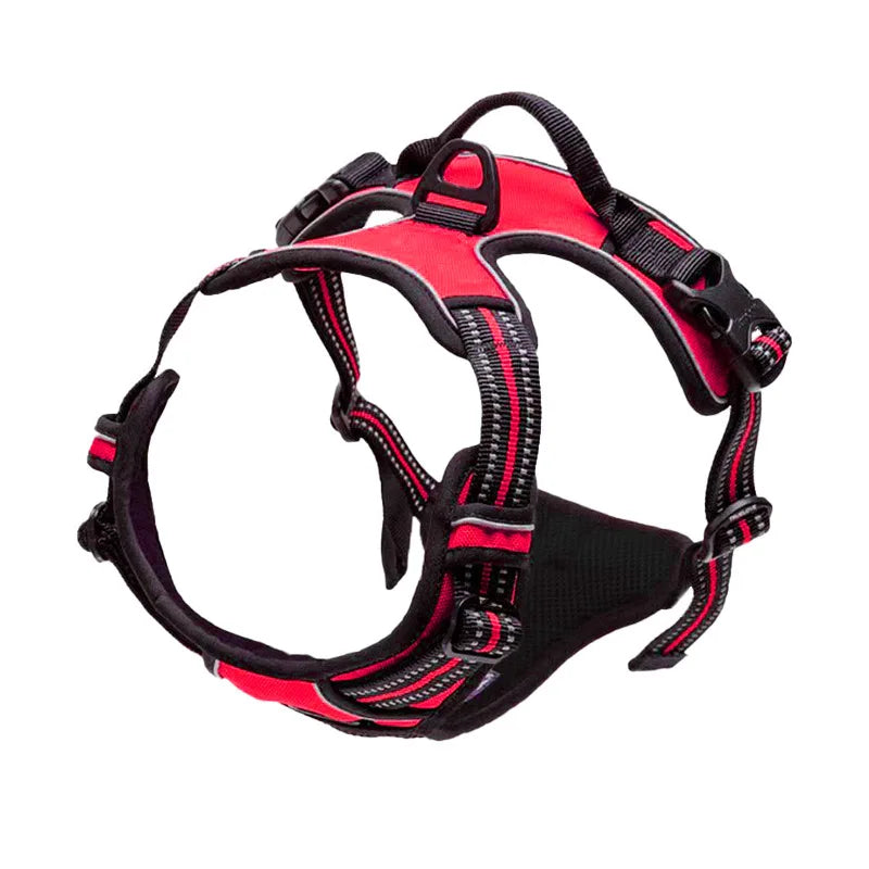 Dog Harness for Large Dogs No Pull Pet Harness with Soft Padded Handle Adjustable Reflective Vest with 2 Leash Clips